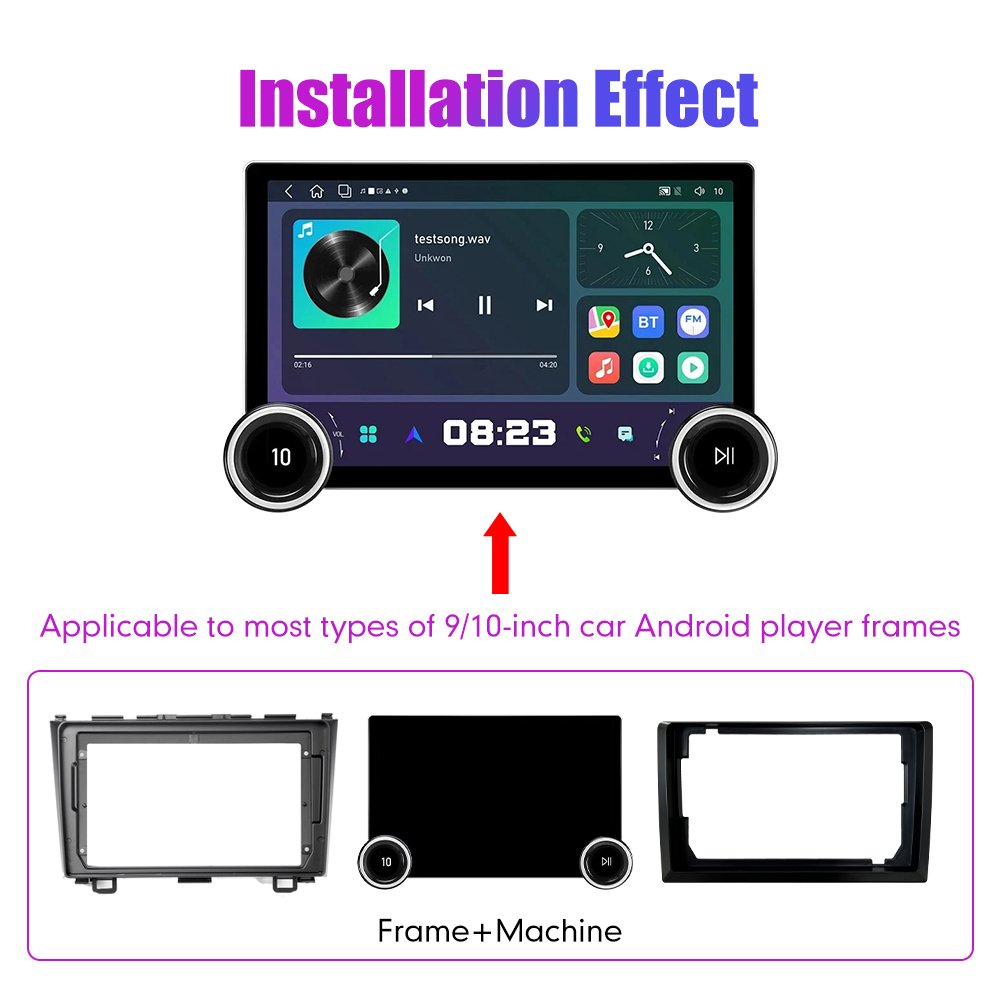 11.8" Diamond Dual Knobs 2K QLED Screen 2 Din Android Car Radio For Honda CRV 2006-2011 Stereo Android Auto Carplay