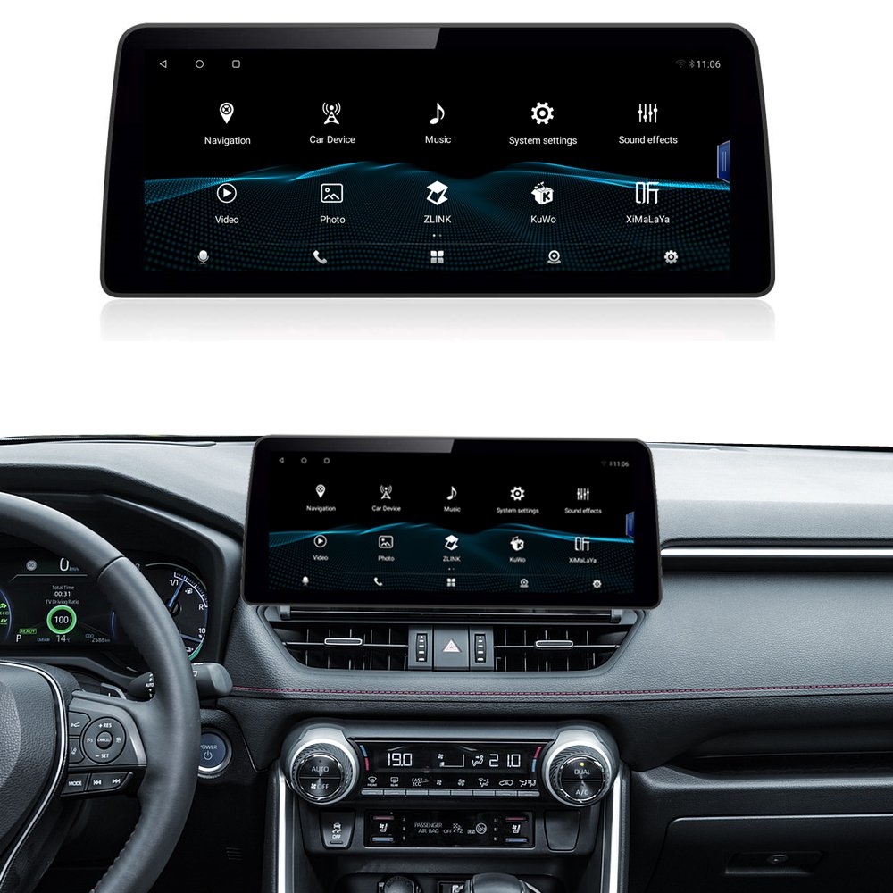Road Top 12.3 Inch Android 10 Car DVD Player Multimedia Car Radio Video GPS Navigation with Carplay For Toyota RAV4 2020-2022