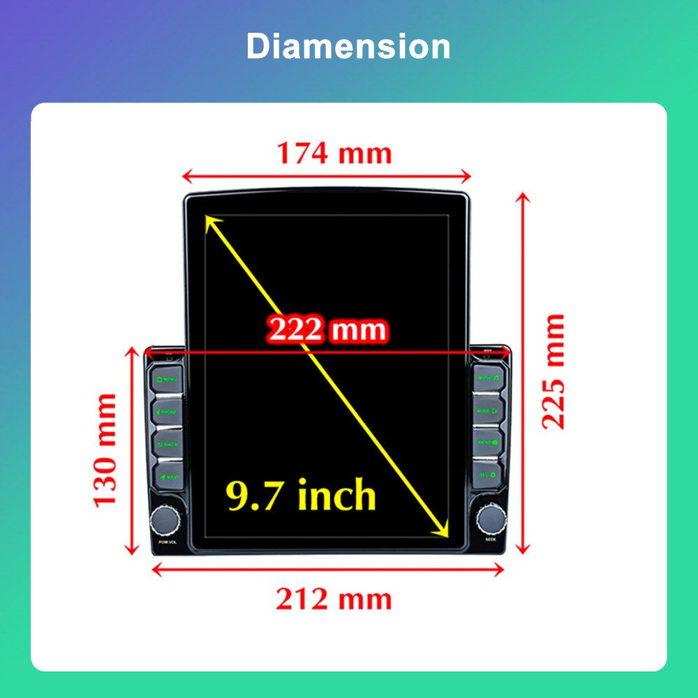 9.7 Inch Android 13 Car DVD Player Newest Model Support Wireless Carplay Android Auto Wifi GPS Stereo Split Screen