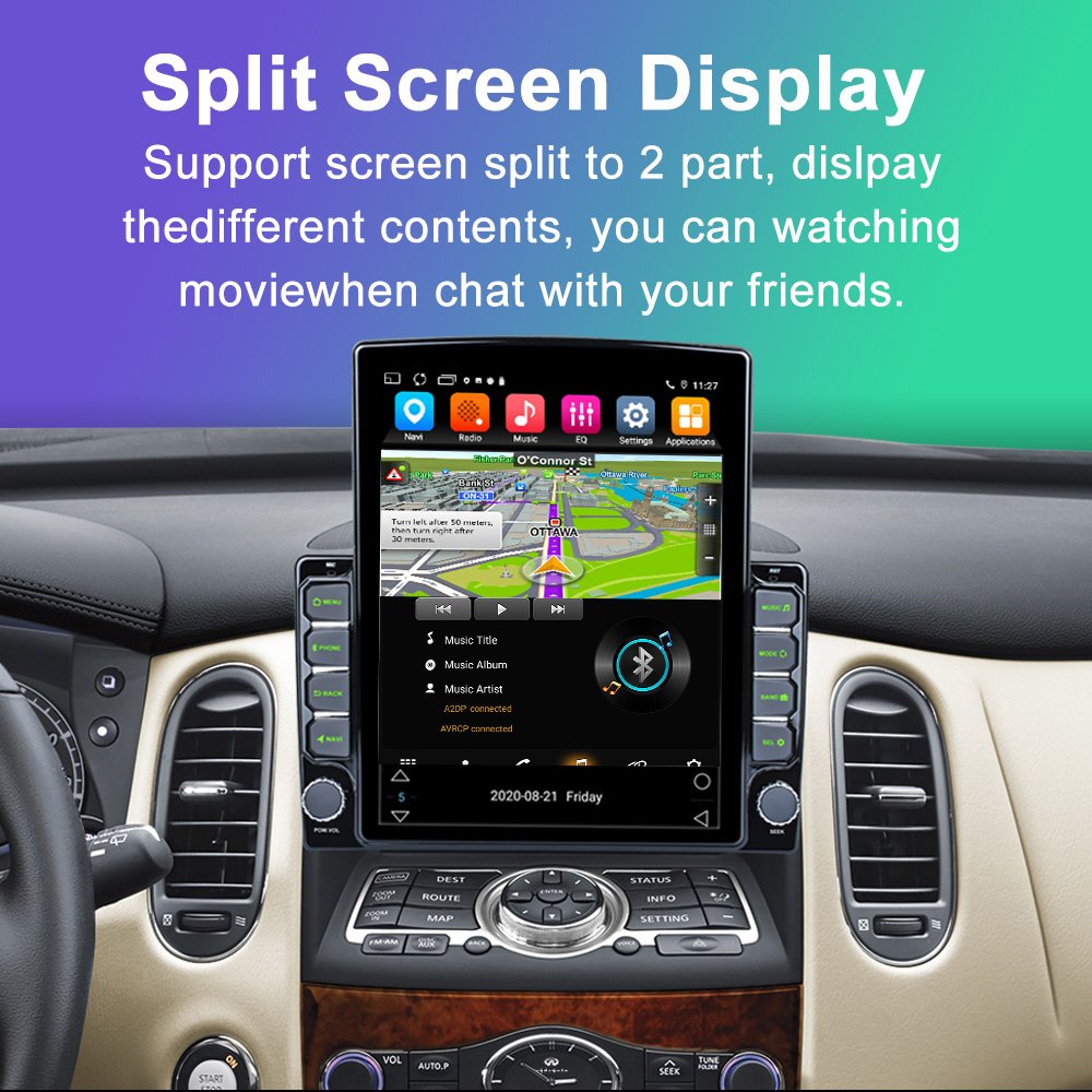 9.7 Inch Android 13 Car DVD Player Newest Model Support Wireless Carplay Android Auto Wifi GPS Stereo Split Screen