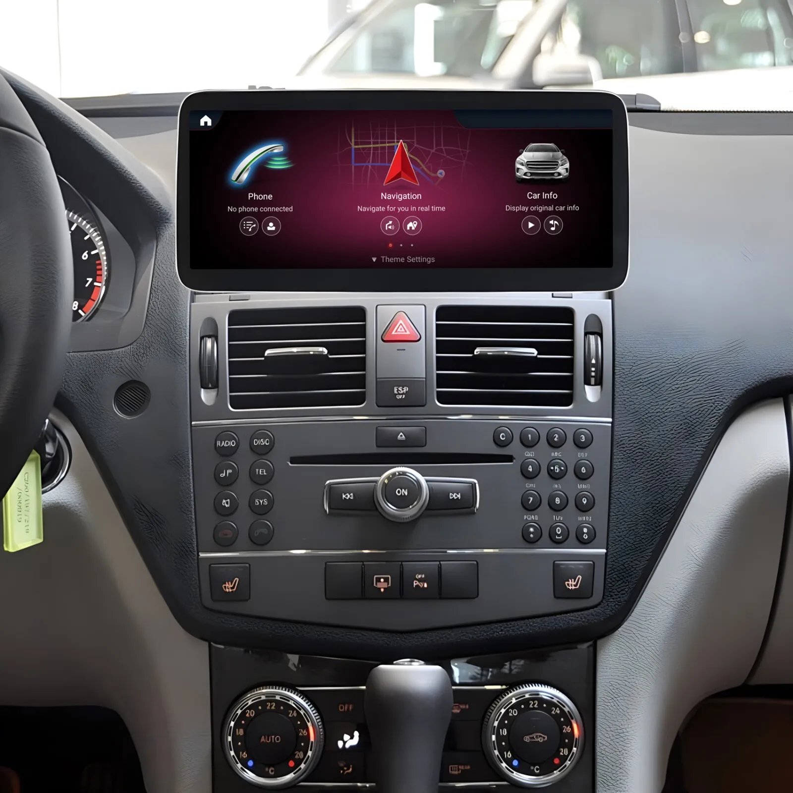 10.25" touch screen car dvd player multimedia display android 13 for mercedes benz c class W204 2008-2010 NTG4.0 monitor carplay