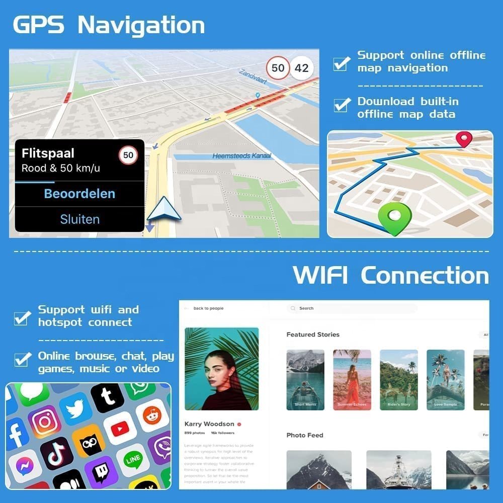 Podofo 10 inch Android Car Radio For VW/Passat 2019 Autoradio Carplay Android Auto GPS Wifi Hifi Audio FM RDS