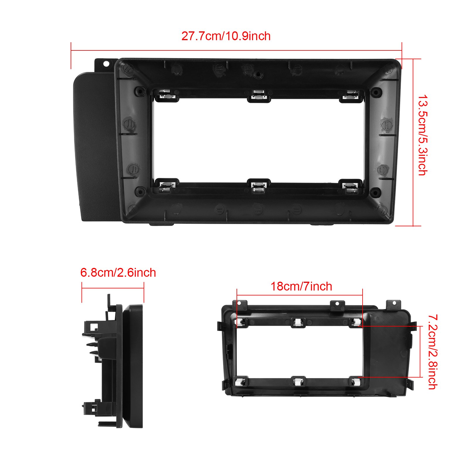 Podofo Android Car Stereo Frame 9 Inch 4+64G Car Radio Frame Carplay Android Auto For Volvo XC70/V70/S60 2004-2007 GPS RDS WIFI