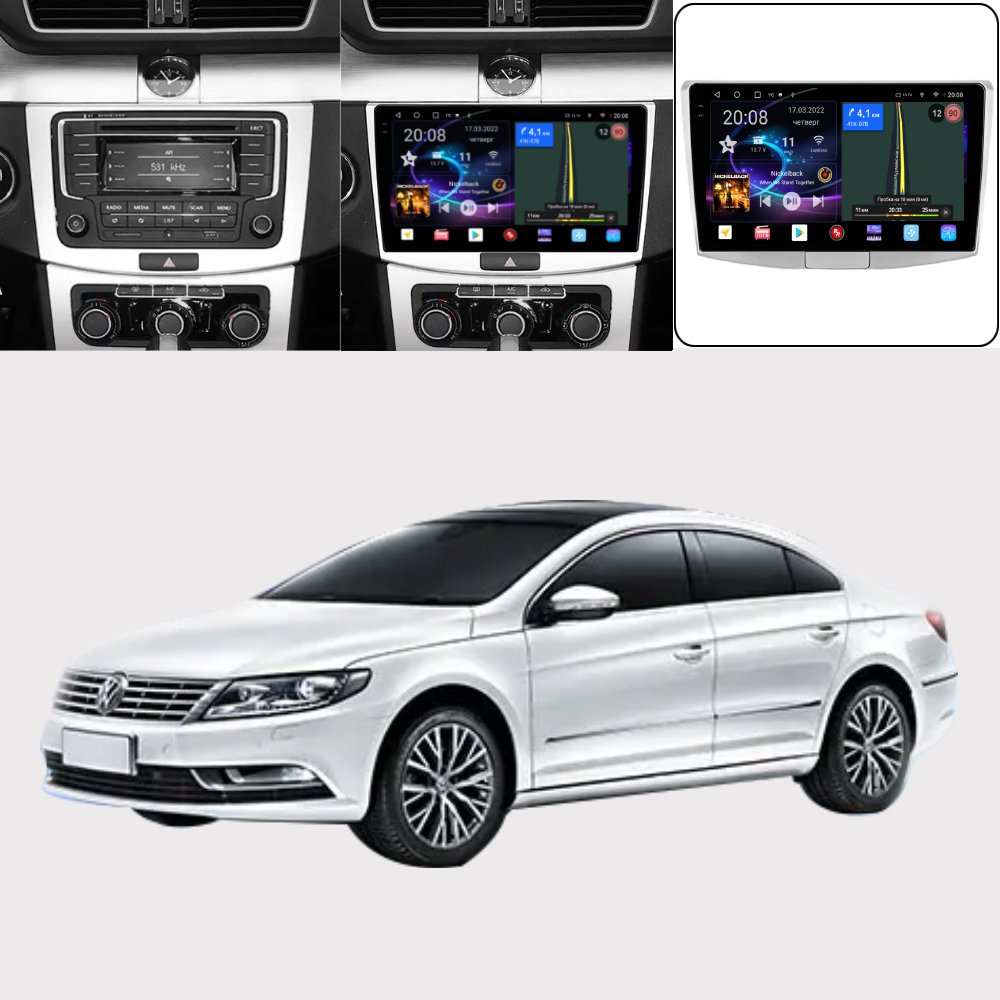 Penhui Android Car DVD Player for Volkswagen Passat 7 B7 NMS 2011 - 2015 Radio GPS Navigation Audio Video CarPlay DSP