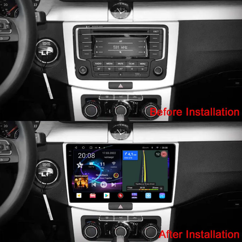 Penhui Android Car DVD Player for Volkswagen Passat 7 B7 NMS 2011 - 2015 Radio GPS Navigation Audio Video CarPlay DSP