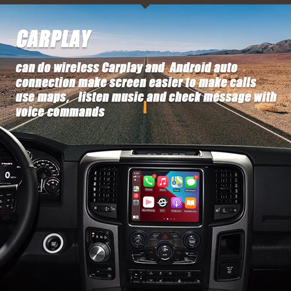 CZT-AUTO Original Screen Upgrade For Dodge RAM Carplay 2014-2017 Radio Car DVD Player Mirror Link Android Auto Wireless Carplay