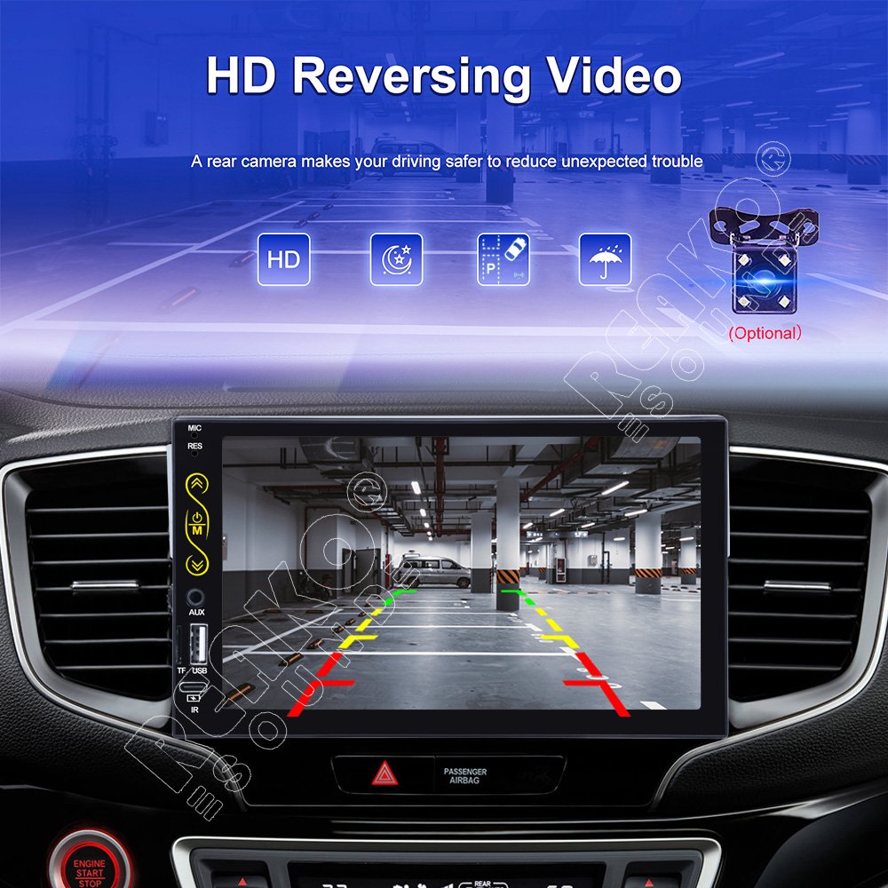 Car MP5 Sterep 1 Din Mirror Link BT FM Stereo Multimedia Carplay Original Steering Wheel Controls Touch Screen Car DVD Player