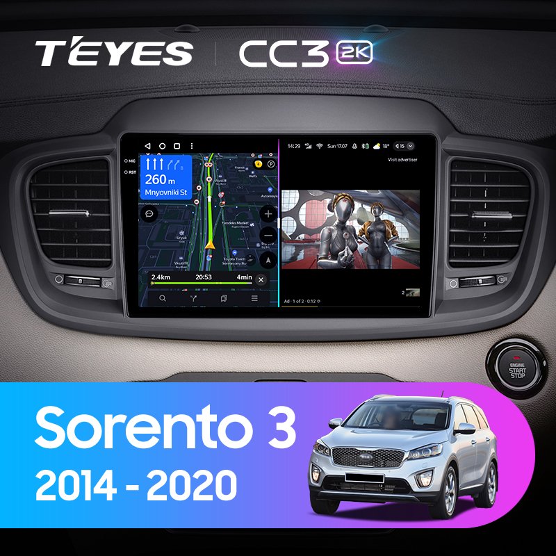 TEYES CC3L CC3 2K For Kia Sorento 3 2014 - 2020 Right hand drive Car Radio Multimedia Video Player Navigation stereo GPS Android