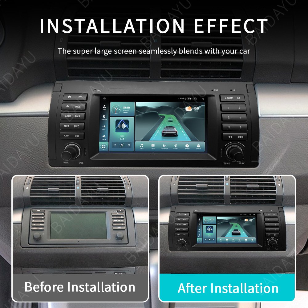 TS7 7inch Android 13 Car Radio For Bmw E39 4g Carplay Navigation Gps Car Dvd Player
