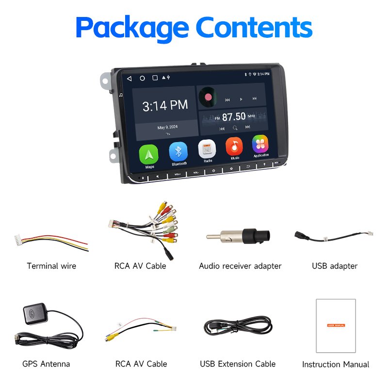 Android Car Radio 2 DIN Car Radio Model DSP GPS Stereo Video For Volkswagen 2+32G Car DVD Player POLO/VW/Tiguan/Passat