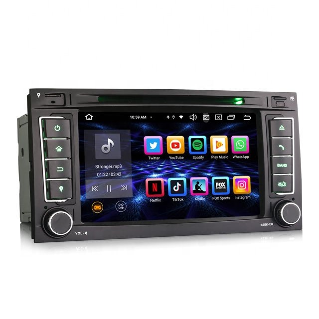 Erisin ES8556T 7 inch IPS Android 12.0 wireless CarPlay 4G TPMS DAB DSP Car DVD Player for VW TOUAREG T5 Multivan