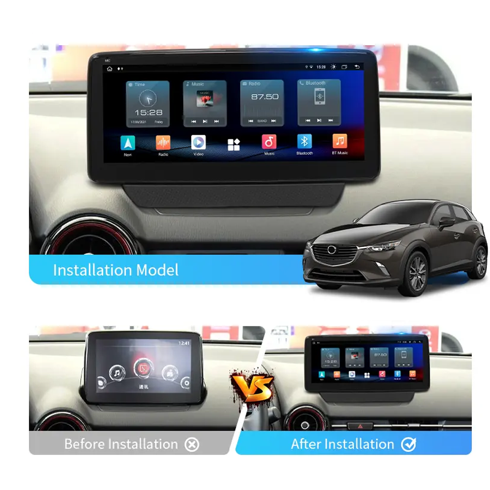 Car Radio Head Unit Android 13 For Mazda CX 3/5/7/9 Series Multimedia Car DVD Player 9'' Touch Screen Car Stereo With GPS BT 5.0
