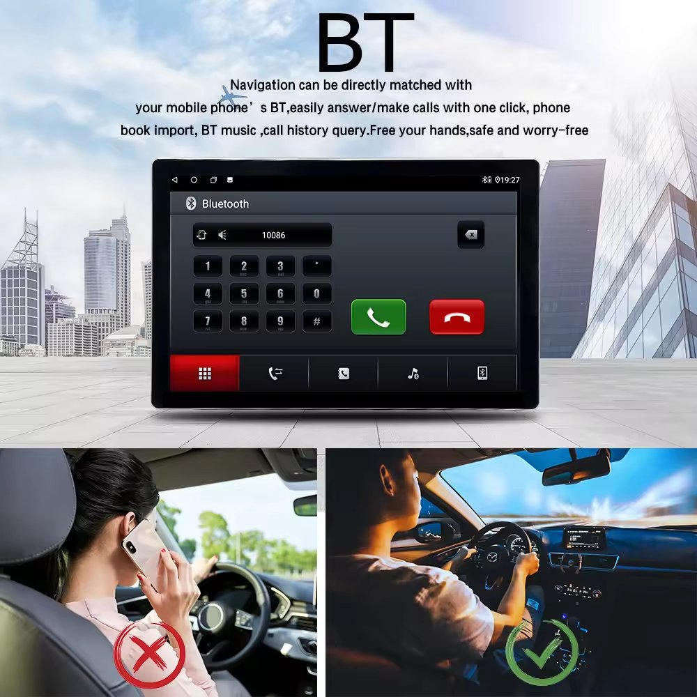 LELV 13 Inch Universal 1920*1200 Touch Screen Car Radio Bt5.0 4g Dsp Rds Android Auto Carplay 2 Din Gps Navigation System