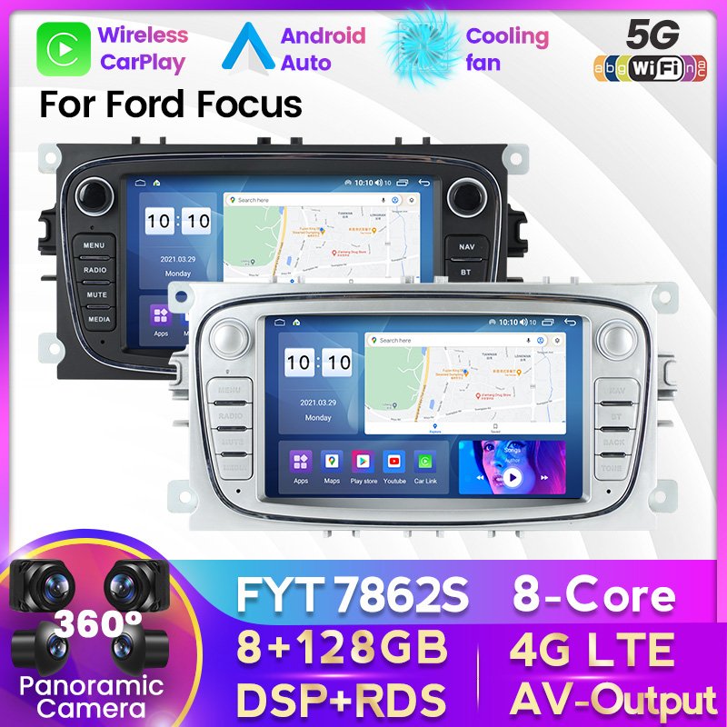 MEKEDE 8core Car dvd player Radio Stereo GPS WIFI Small screen no control machine For Ford Focus NO DVD 7inch