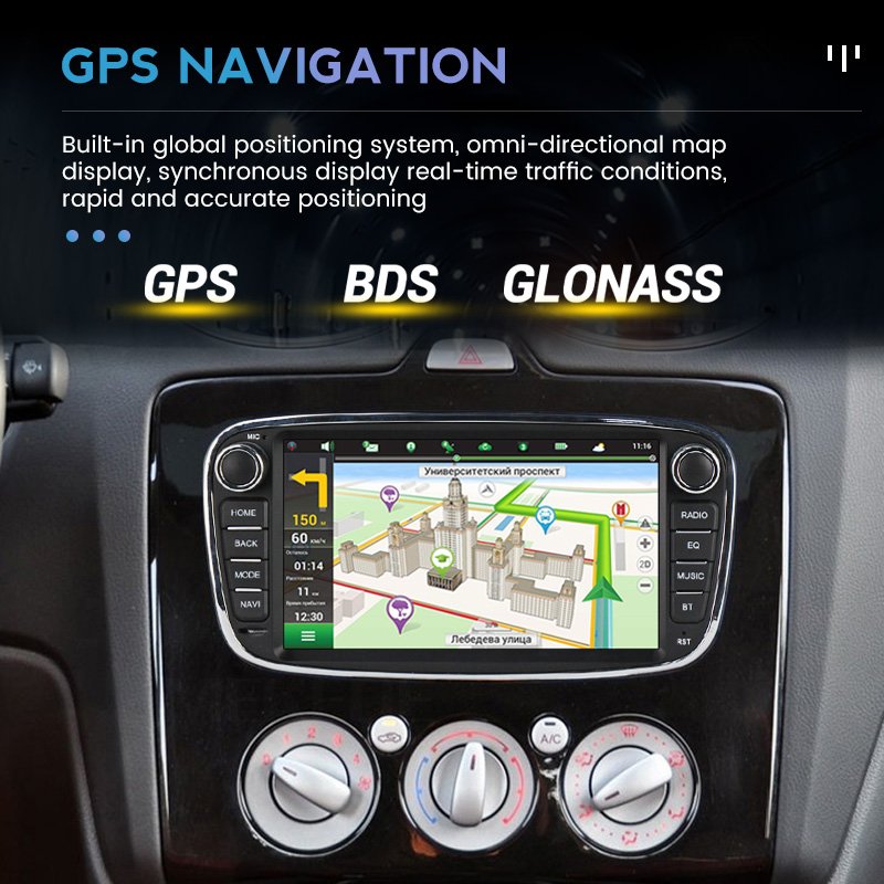 MEKEDE 8core Car dvd player Radio Stereo GPS WIFI Small screen no control machine For Ford Focus NO DVD 7inch