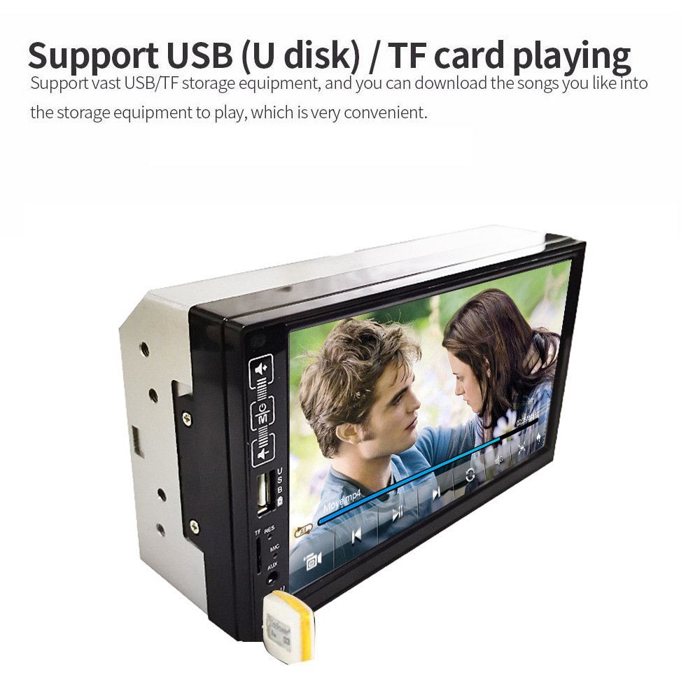 7inch Touch Screen 2 Din Multimedia Dvd Player Stereo Monitor Universal Car Radio With Camera Mirror Link/FM/TF MP5