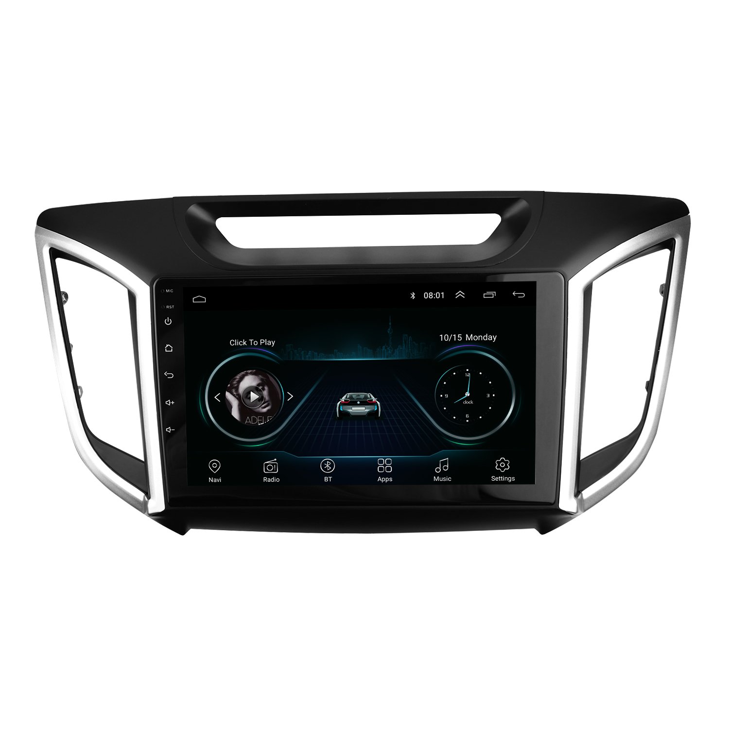 9 INCH Radio Fascia for HYUNDAI IX25 CRETA 2014+ Stereo GPS DVD Player Install Panel Surround Trim Face Plate Dash Mount Kit
