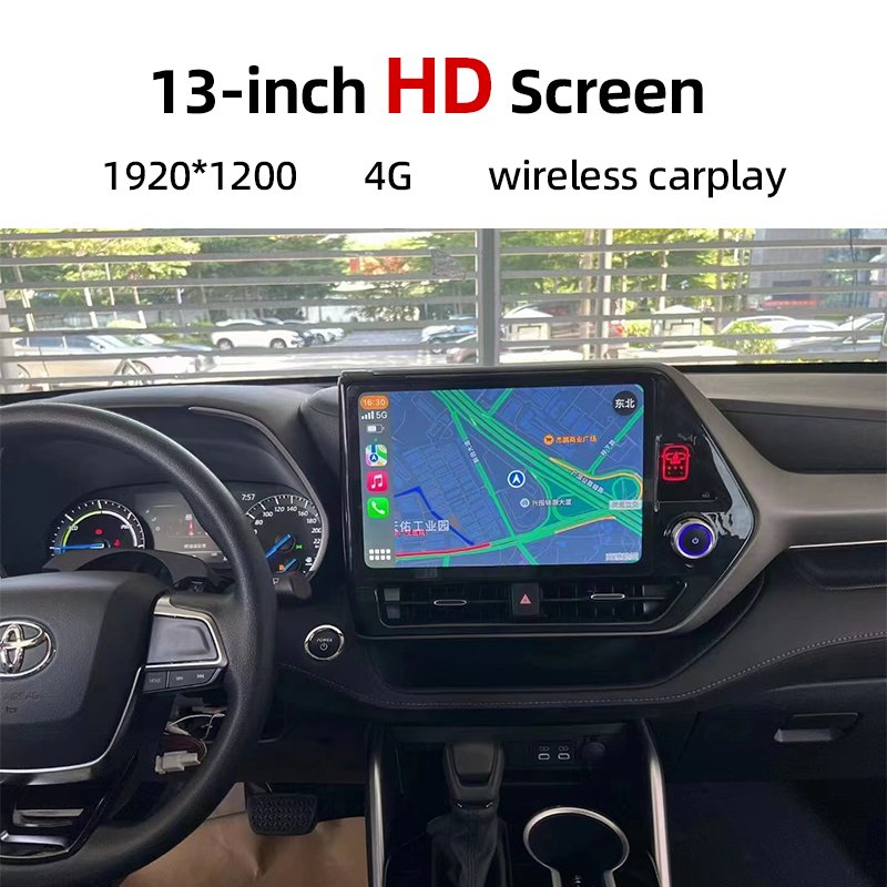 13-inch dvd car radio stereo android 11 touch screen multimedia player carplay for Toyota highlander crown kluger 2021 2022
