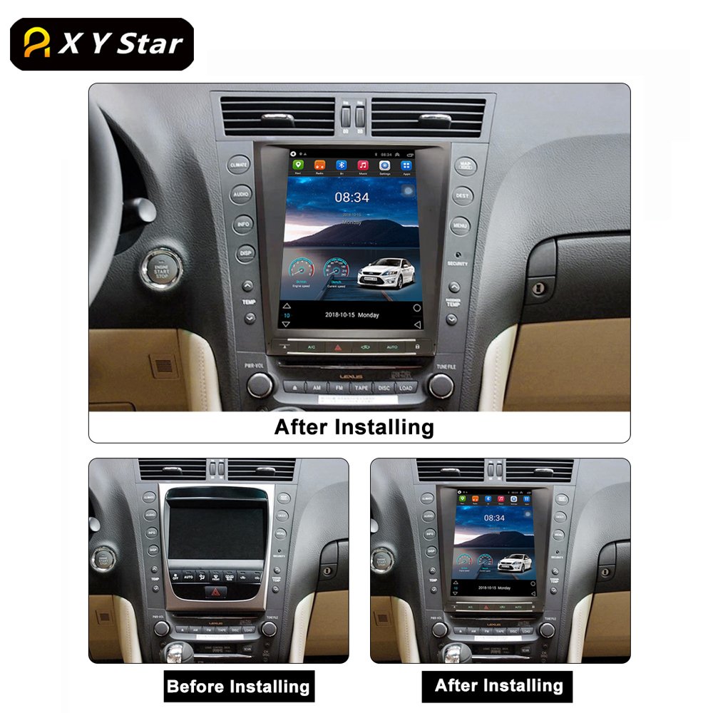 12.1 Inch Vertical Screen Sale Car Dvd Player Built-in Hd Android Navigation For Lexus Gs 300 350 450 460 2004-2011