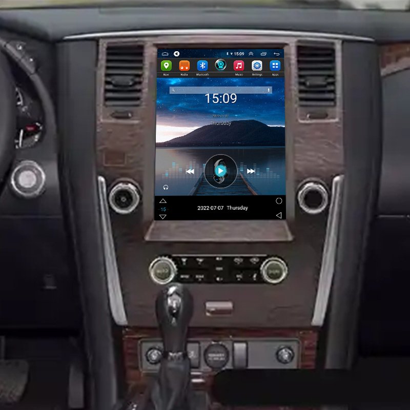 12.1 inch Tesla style 1+32GB android 12 car dvd player gps navigation for patrol 2010-2018 touch screen stereo auto headunits