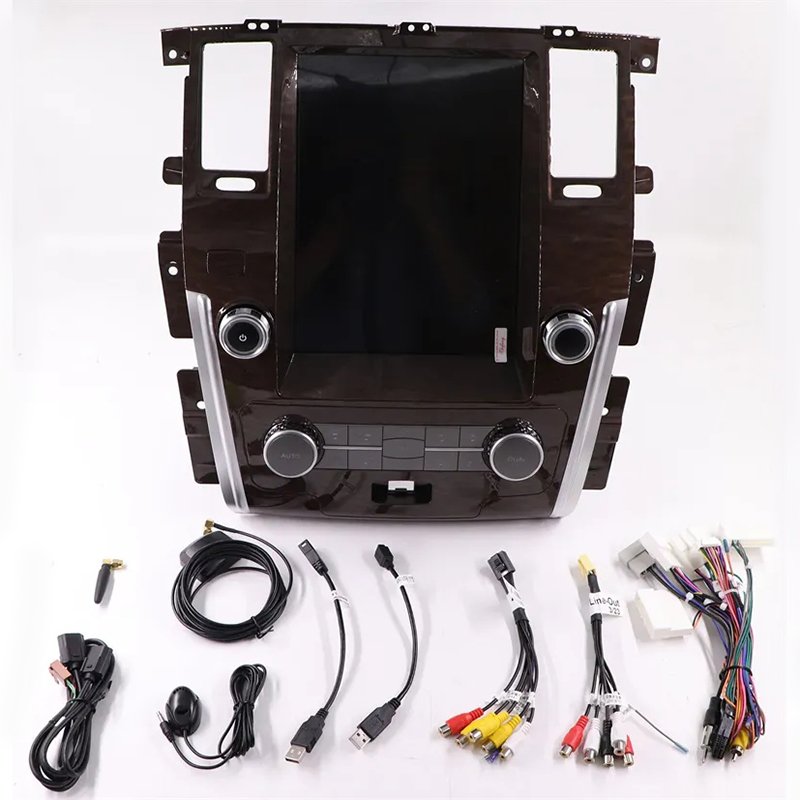 12.1 inch Tesla style 1+32GB android 12 car dvd player gps navigation for patrol 2010-2018 touch screen stereo auto headunits