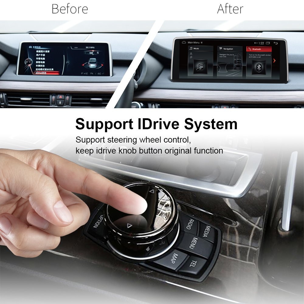 Android Single Din 64G Touch Screen Car DVD Player For BMW X5 F15 2014-2017