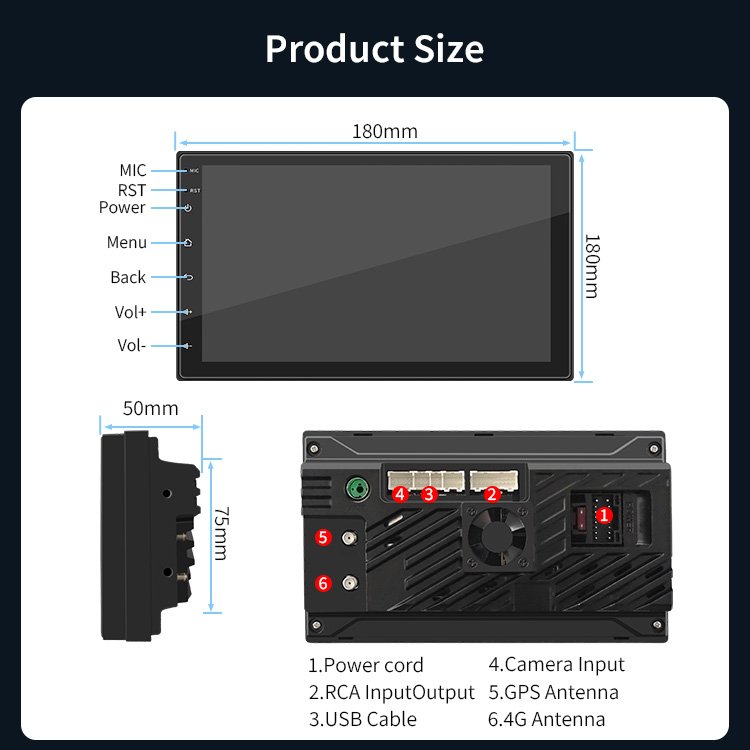 Ihuella Universal Android Car Dvd Player Lecteur DVD De Voiture Auto Carro Radio Mobil De Coche Sony 2din Mit Navi Screen 7 Inch