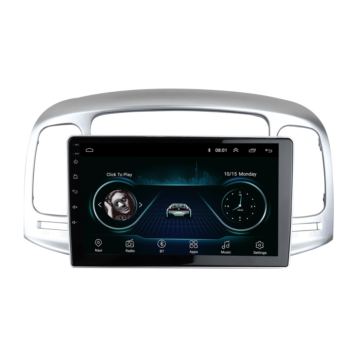 9 INCH Radio Fascia for HYUNDAI ACCENT VERNA 2008-2012 Stereo GPS Player Install Panel Surround Trim Face Plate Dash Mount Kit