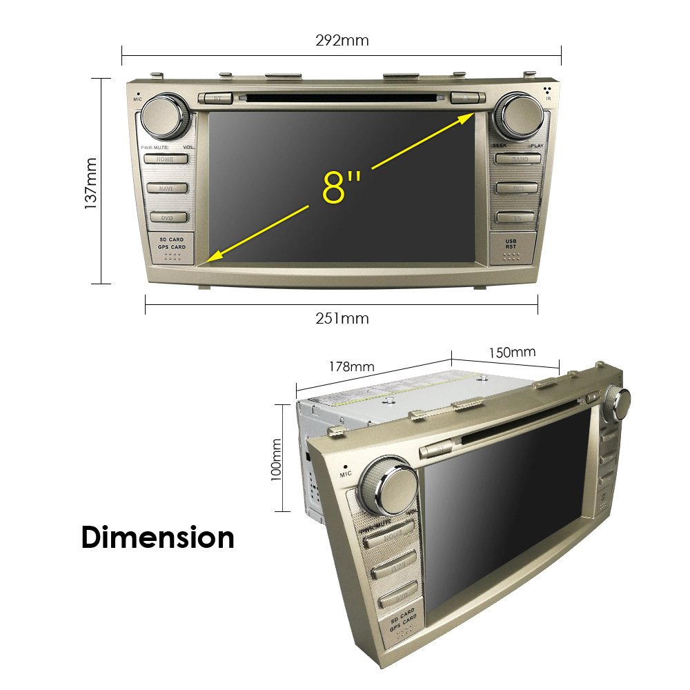 LR AUTO Suitable for Toyota Camry 07-11 8-inch car central control WINCE car navigation DVD player all-in-one machine