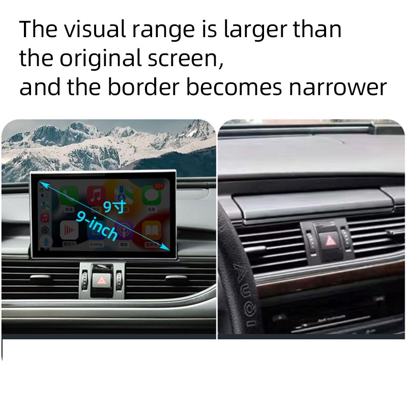 9 inch Qual 4G+64G dvd car radio android touch screen multimedia player carplay GPS navigation for audi A6L A7 S7 C7 2012-2018