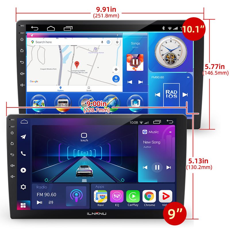 8581 9 Inch Universal Android Car Radio 4G LTE WIFI Car Dvd Player Stereo Carplay Autoradio with Cooling Fan