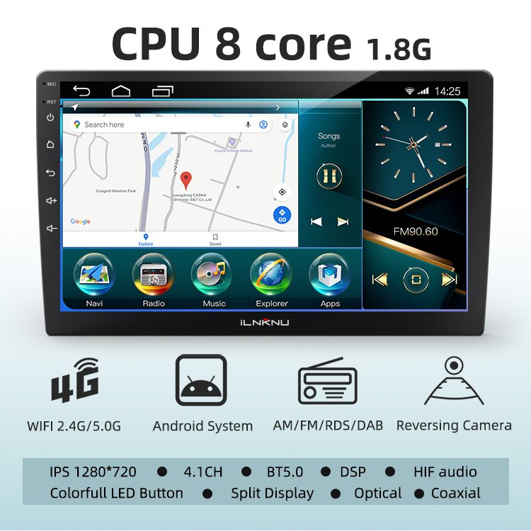 8581 9 Inch Universal Android Car Radio 4G LTE WIFI Car Dvd Player Stereo Carplay Autoradio with Cooling Fan