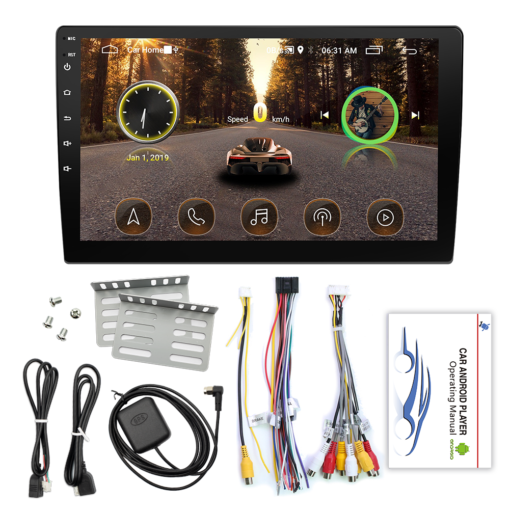 9 Inch 2 Din Double Din Android 12 Car DVD Player For GPS With BT Universal Radio Stereo Audio Head Unit Carplay Screen