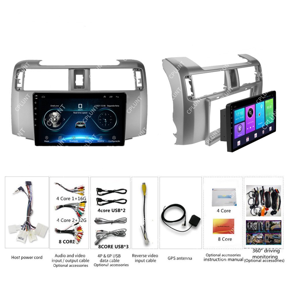 Car DVD Player Frame For TOYOTA RUNNER 2014-2019 9inch BLACK Android radio Farme stereo