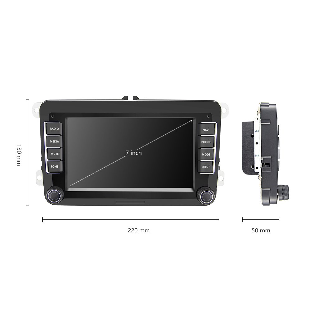(EU/UK/RU Stock) Podofo Android 13 Car Stereo Radio 7'' Car MP5 Player GPS BT FM Radio Receiver 12LED Camera For VW Volkswagen