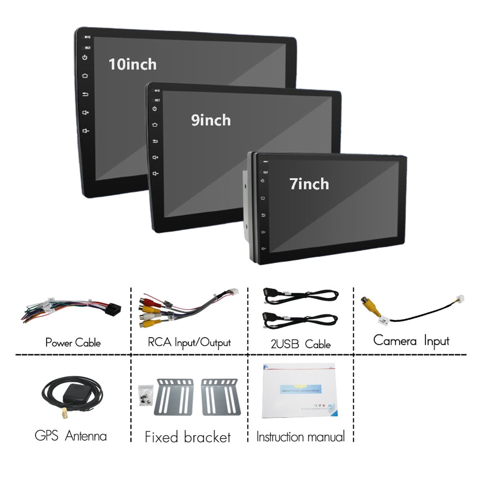 ZM AC8227L A7 Universal 10inch Touch Screen Android Auto CarPlay Car DVD Player Multimedia GPS Navigation Player