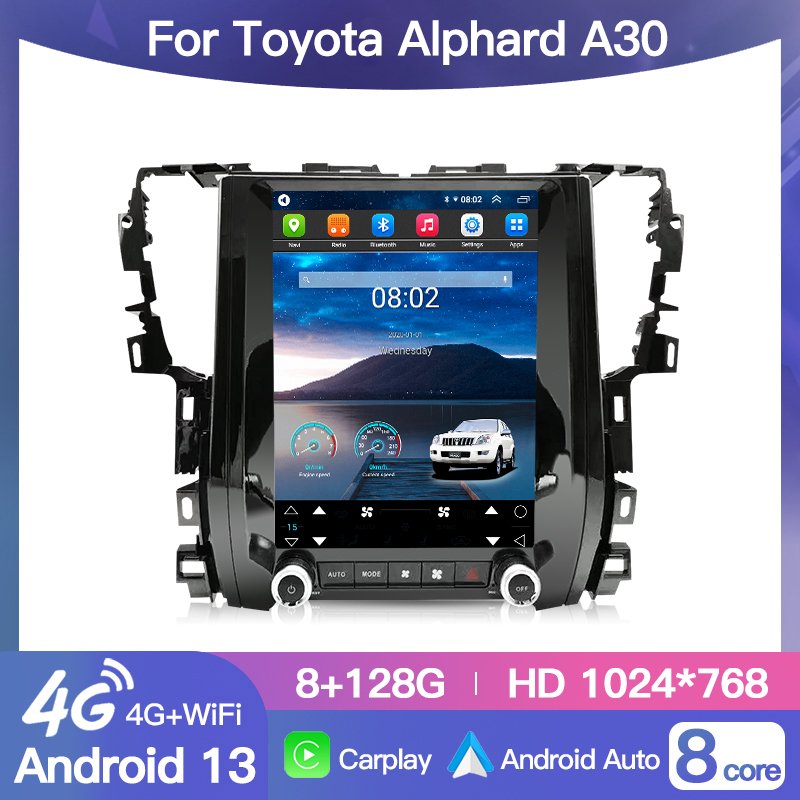 Stwei Android13 Car Radio Stereo Tesla Screen Multimedia Player For Toyota Alphard A30 2015-2020 Carplay Auto Navigation GPS DSP