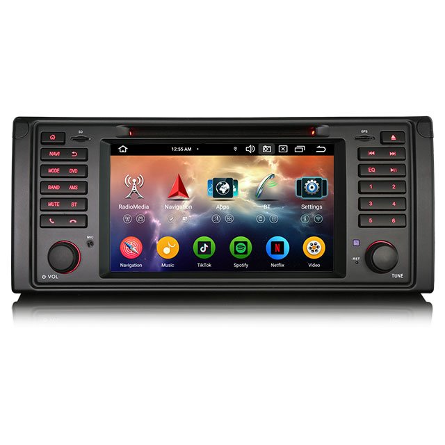 Erisin ES6739B Android 13.0 Car Stereo DVD For BMW 5er E39 M5 Wireless CarPlay Auto Radio GPS DSP IPS 4G LTE BT5.0 Multimedia