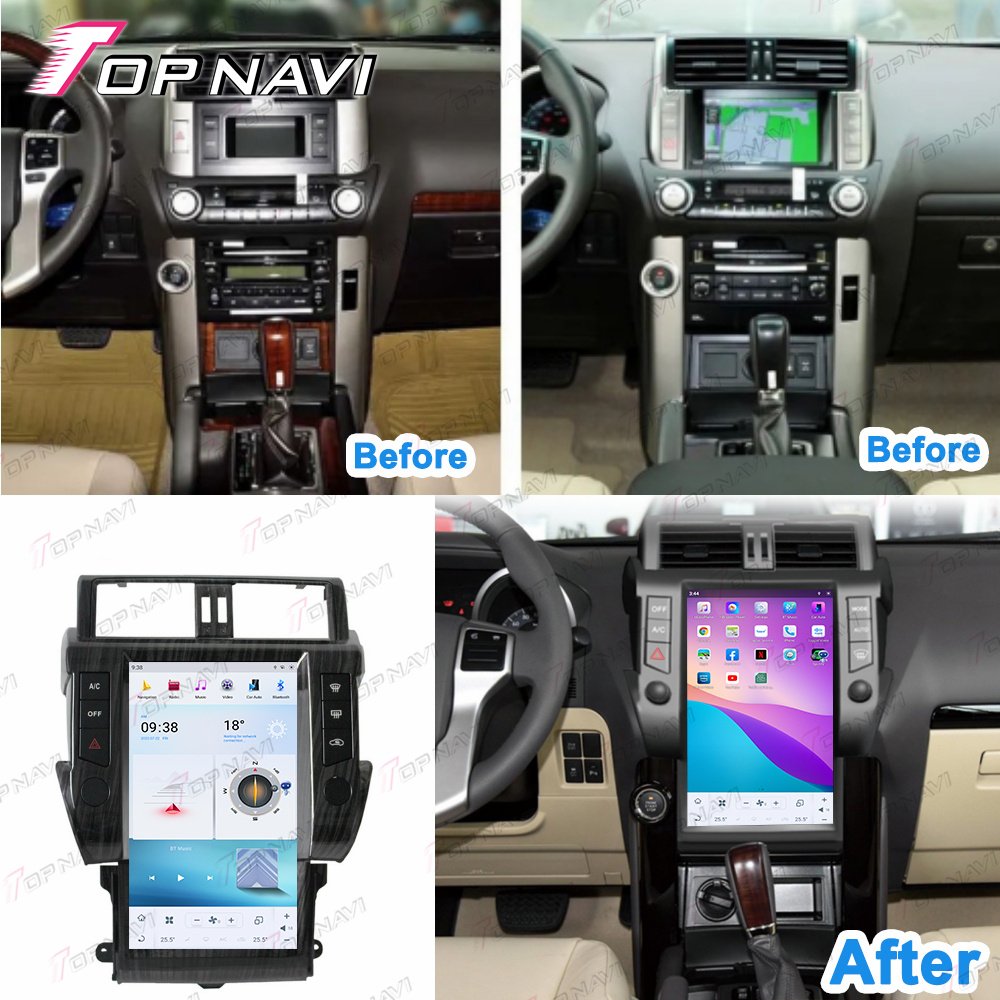 13.6 Inch Car DVD Player Car Video for Toyota Prado 2010 2011 2012 2013 Car Multimedia Player with Navigation