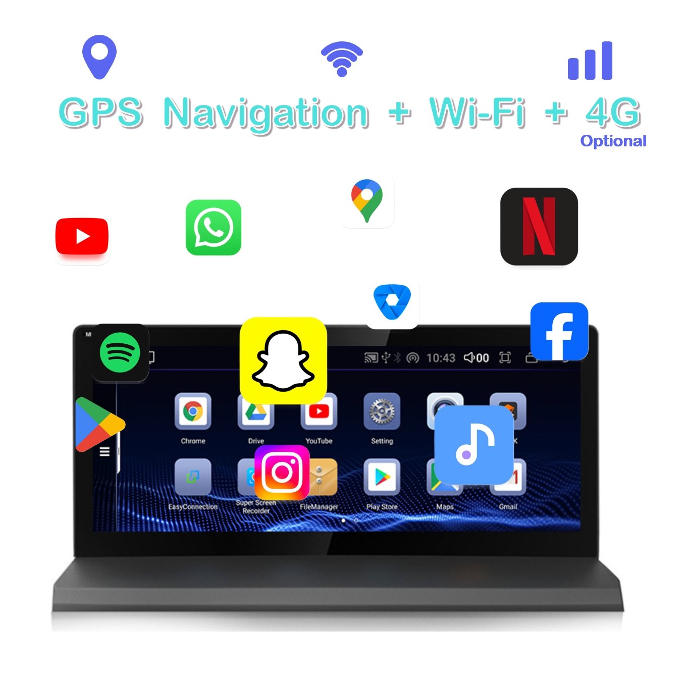 Zmecar Car Stereo player 10.25 inch Carplay Screen Android Car Radio Navigation Car dvd players FOr LEXUS IS LX NX 2012~2019