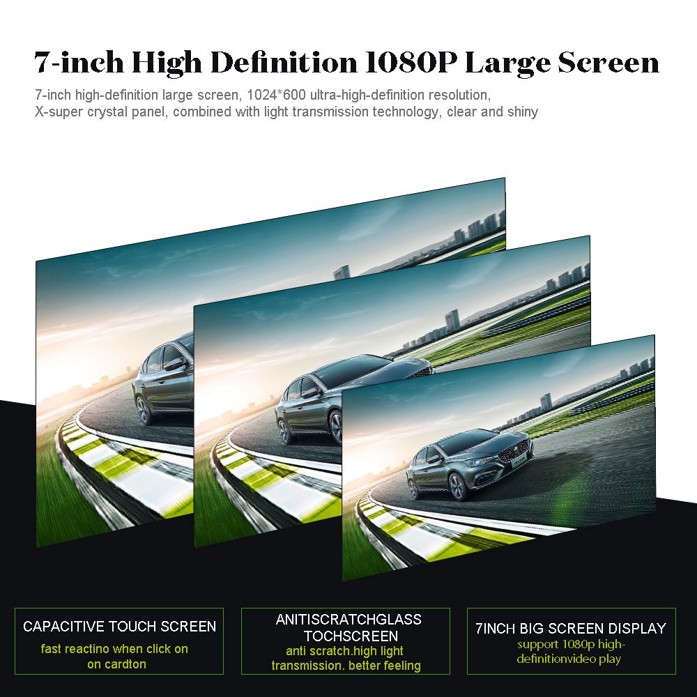 Podofo Wholesales Factory Price Car Video 1Din Stereo 7'' Motorized Retractable Screen MP5 Player USB/TF/ FM/BT/Phone Link