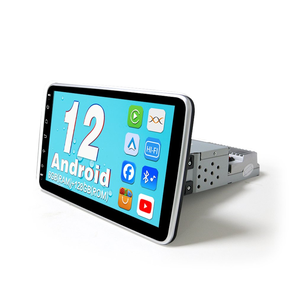 Universal 1 Din 10.1 Inch Android Multimedia Player Car Dvd Player Rotatable 360 Degree Car Rotating Car Radio