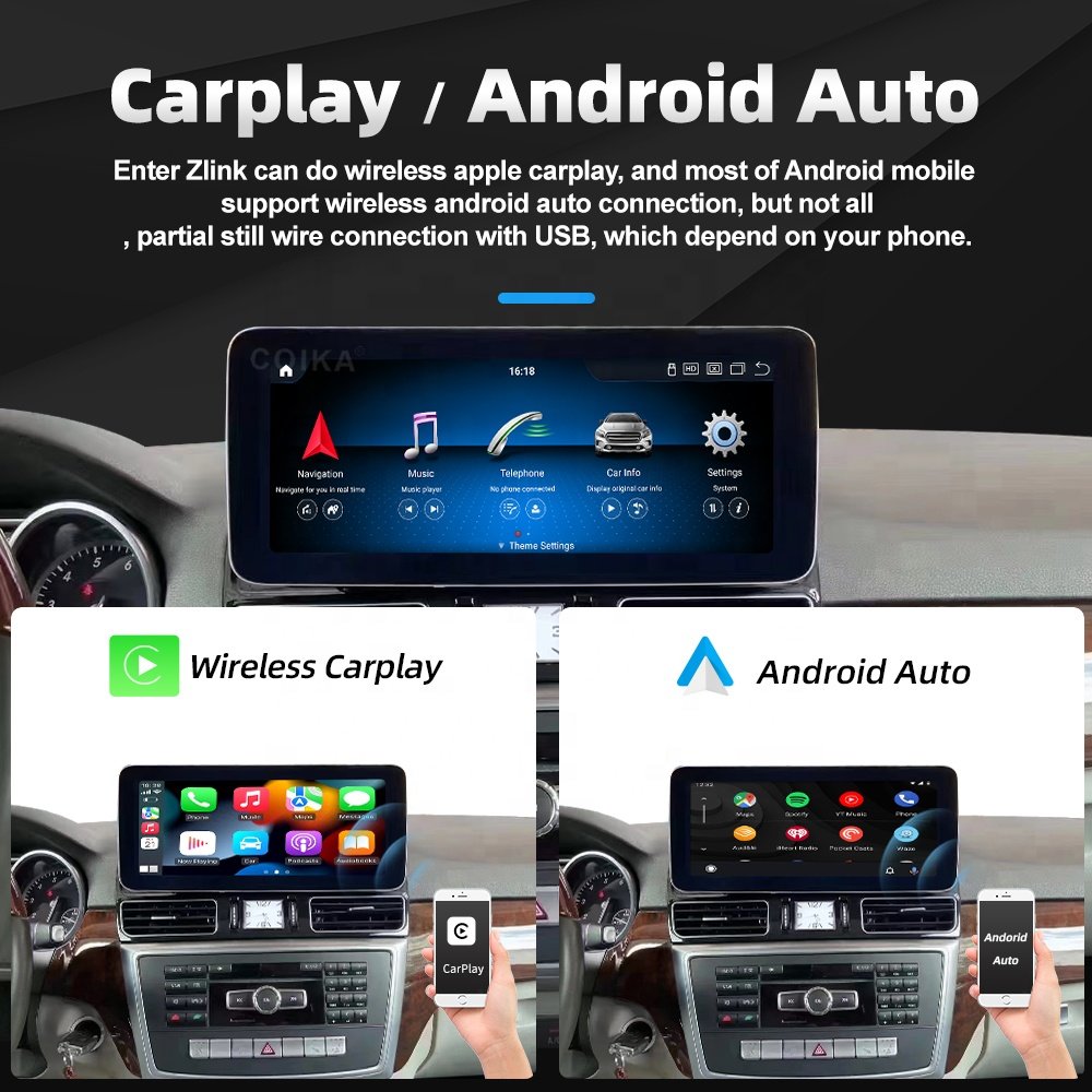 12.3 Inch Android Car DVD Player with GPS CarPlay Dashboard Multimedia System for Mercedes Benz ML W166 GL X166 GL500 GLE Radio