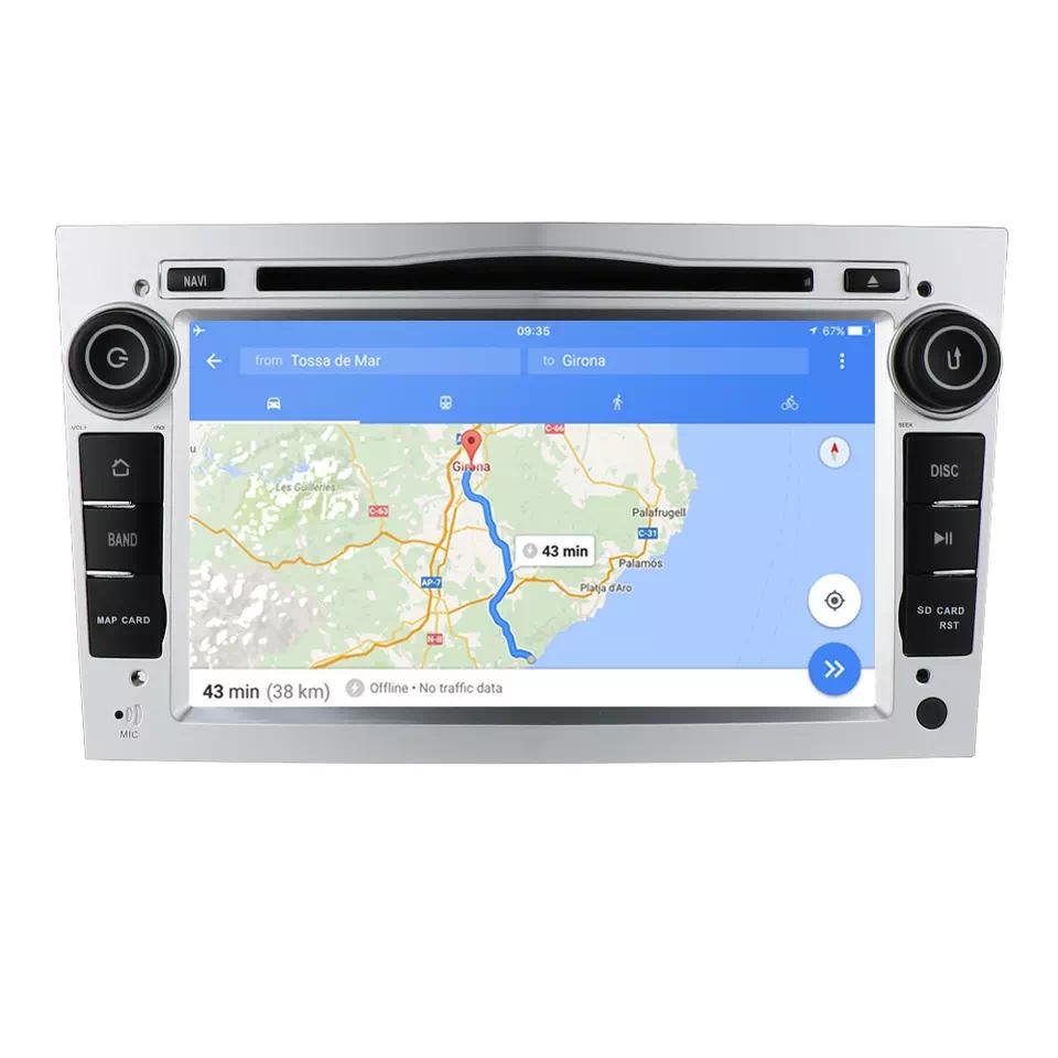 Silver Color 7inch double din Android audio GPS radio car DVD player compatible with OPEL Vectra Corsa C Astra