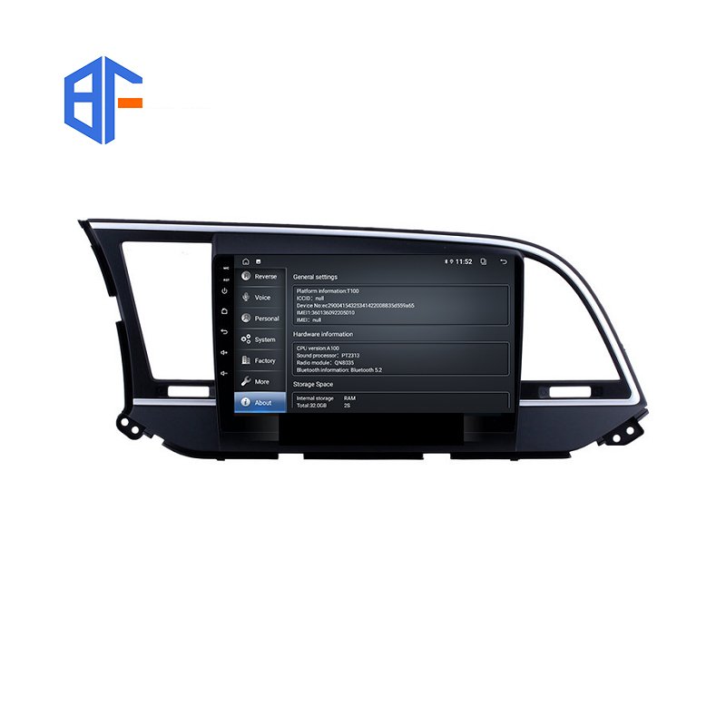 Android 12 Car Radio Touch IPS Screen Carplay 2+32GB Car Player for Hyundai Elantra LHD 2016-2018 Car Screen