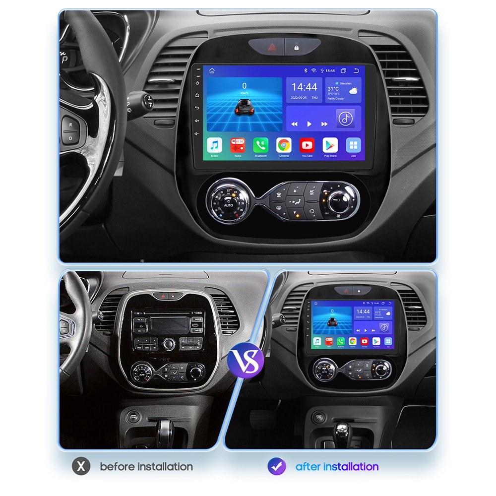 9 Inch OLED Android 12 car dvd Player for Renault Kaptur Captur 2016 2019 apple car play with navigation & gps 4g