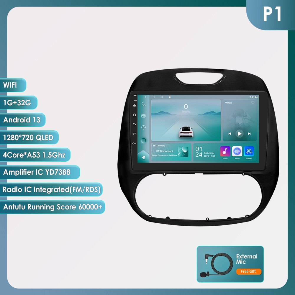 9 Inch OLED Android 12 car dvd Player for Renault Kaptur Captur 2016 2019 apple car play with navigation & gps 4g
