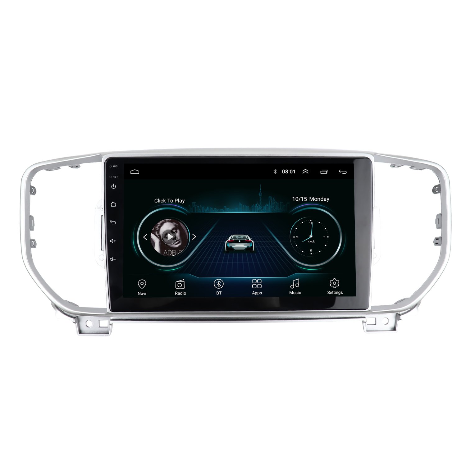 Radio Fascia for KIA SPORTAGE KX-5 2015-2018 Stereo GPS DVD Player Install Panel Surround Trim Face Plate Dash Kit Frame Bezel
