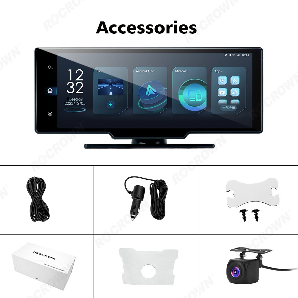 9-Inch Capacitive Touchscreen Car Radio with Reversing Aid Universal Stereo Audio Car DVD Player