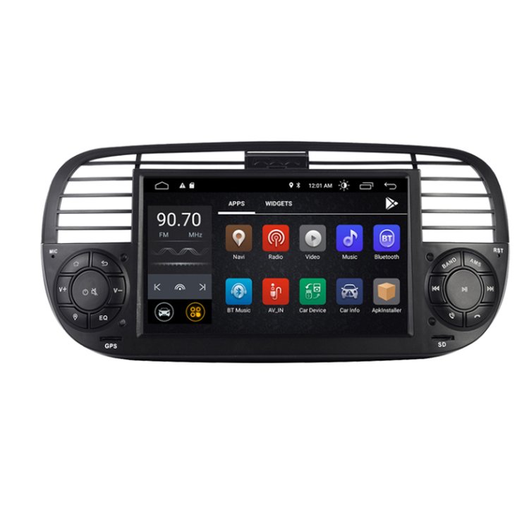 7"HD Touch Screen Android 12 Car DVD Player FOR FIAT 500 Radio GPS DSP WIFI 3G BT Steering wheel Control Multimedia Stereo
